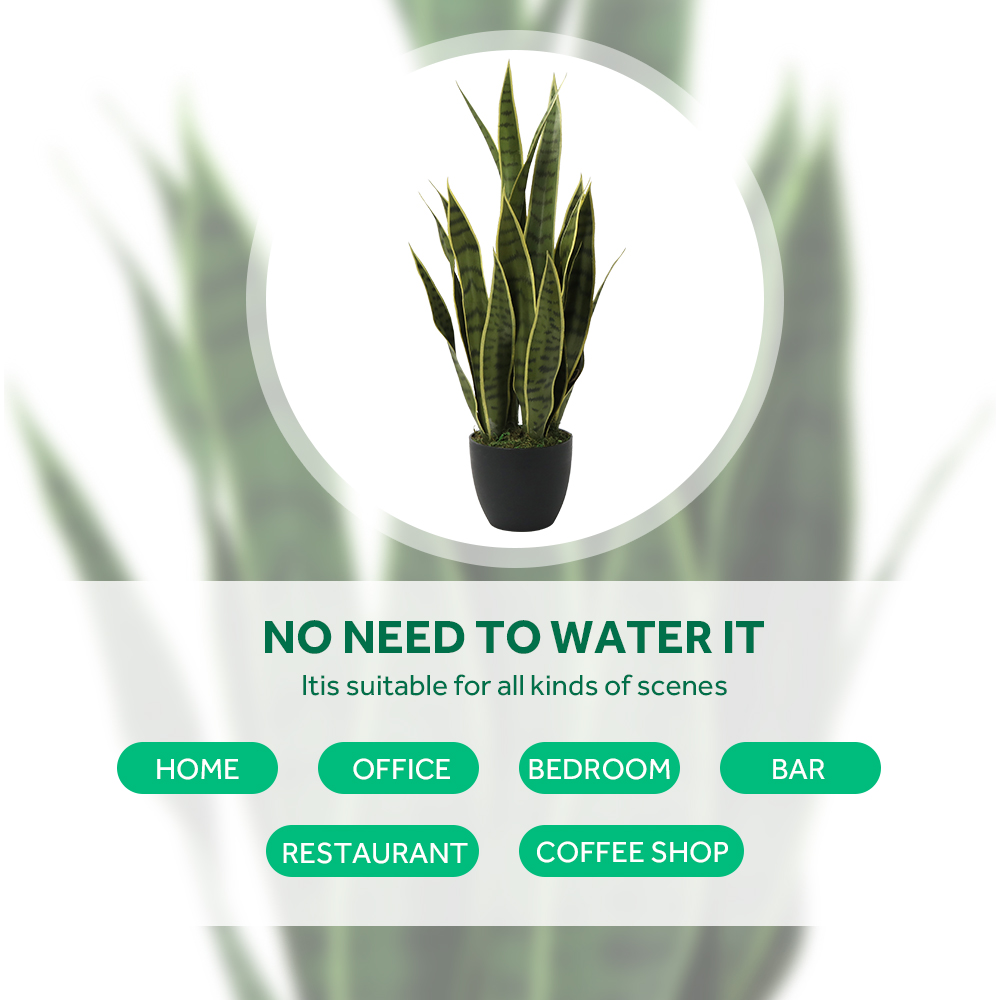 Copy of 23" Artificial Snake Plant in Black Pot for Indoor,Yardlab