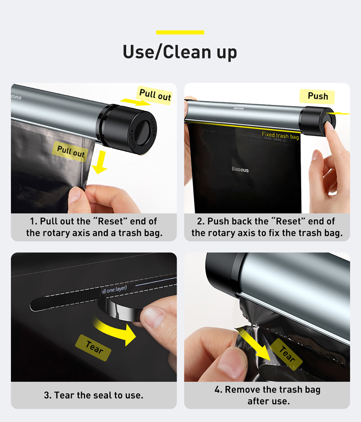 Clean Garbage Bag for Back Seat of Cars