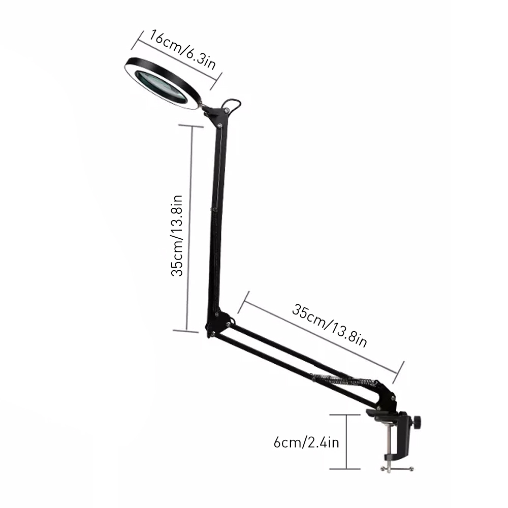Magnifying Desk Lamp size
