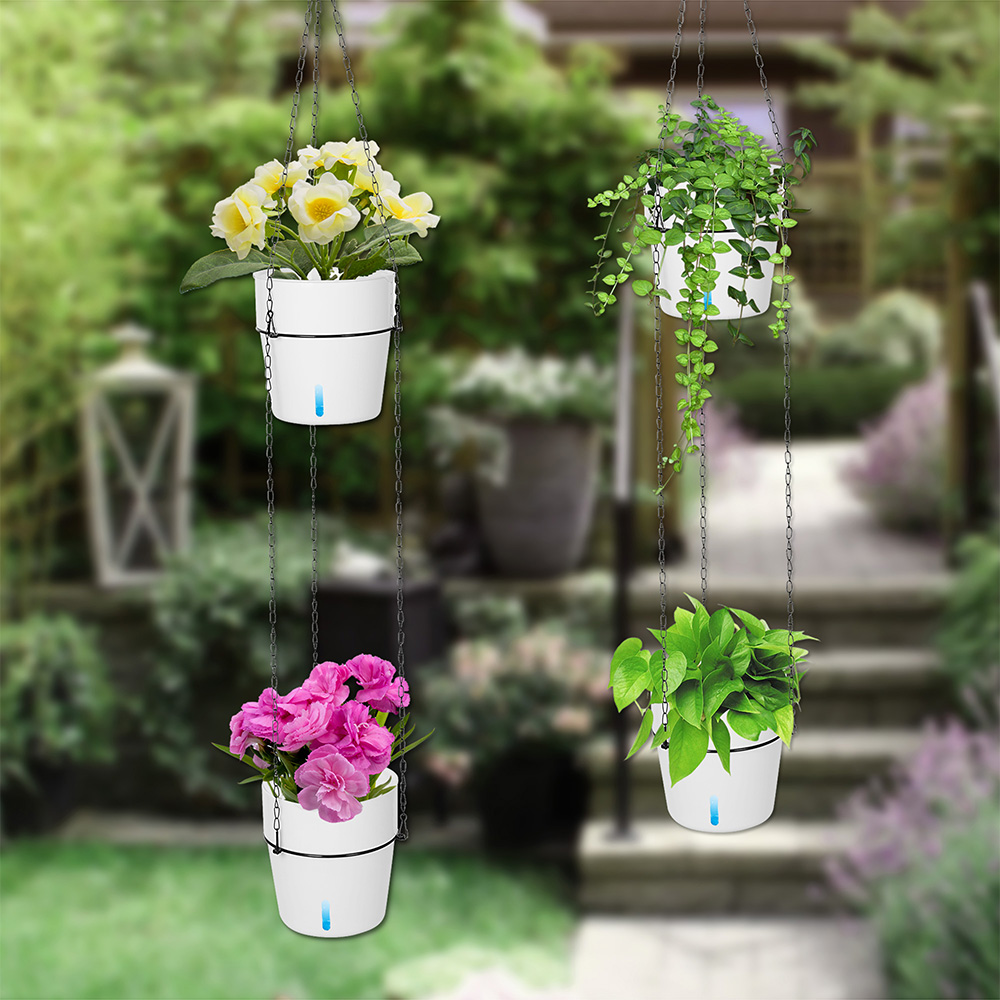 2-Tiered Self Watering Flower Plant Pot, high quality material