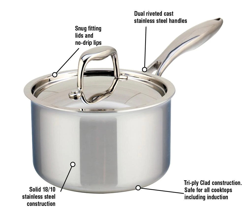 Meyer SuperSteel Tri-Ply Clad Stainless Steel 1.5L Saucepan with cover