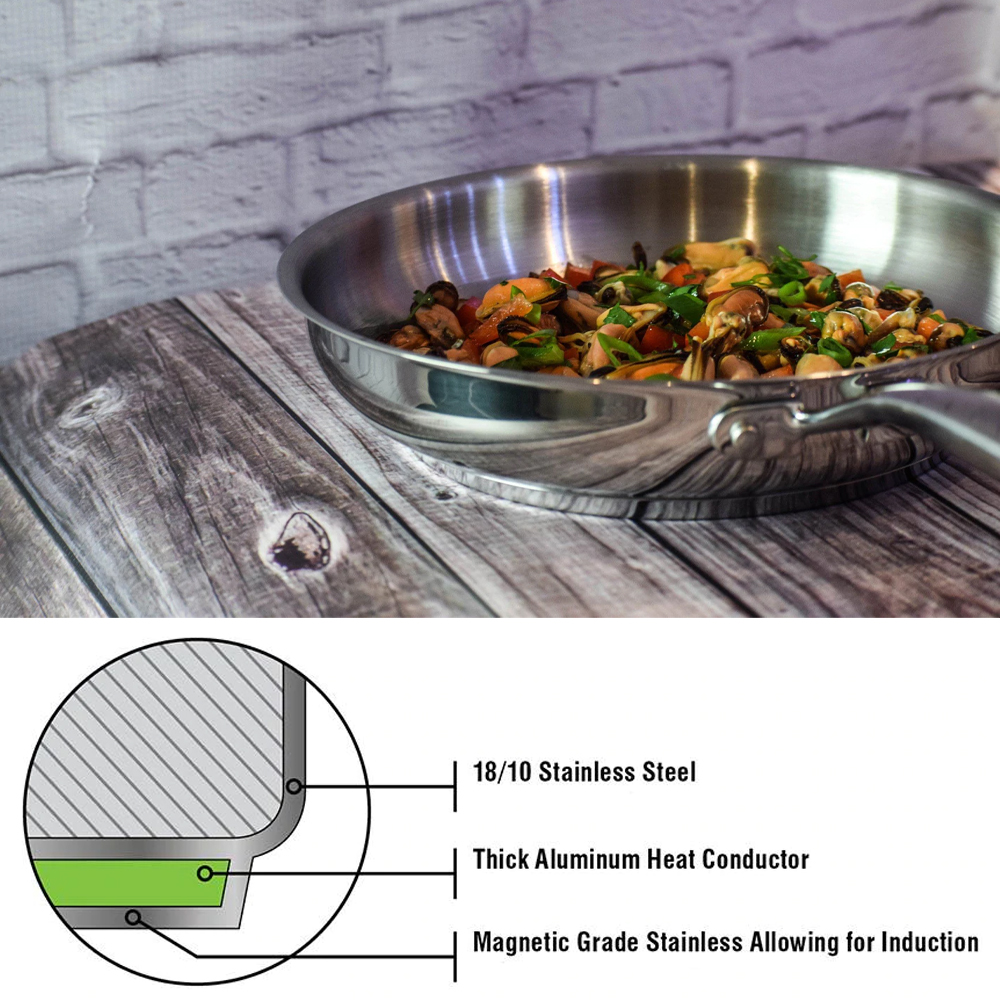 Accolade Stainless Steel 24cm/9.5" Frying Pan
