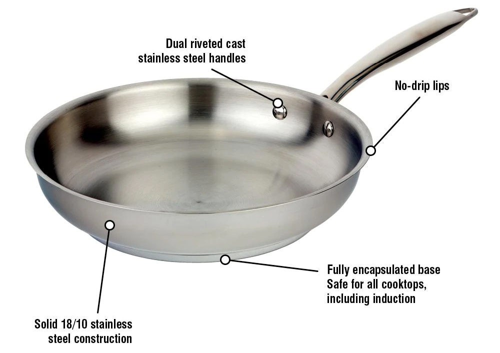 Meyer Stainless Steel Fry Pan - Durable & Non-Stick - 24cm/ 9.5