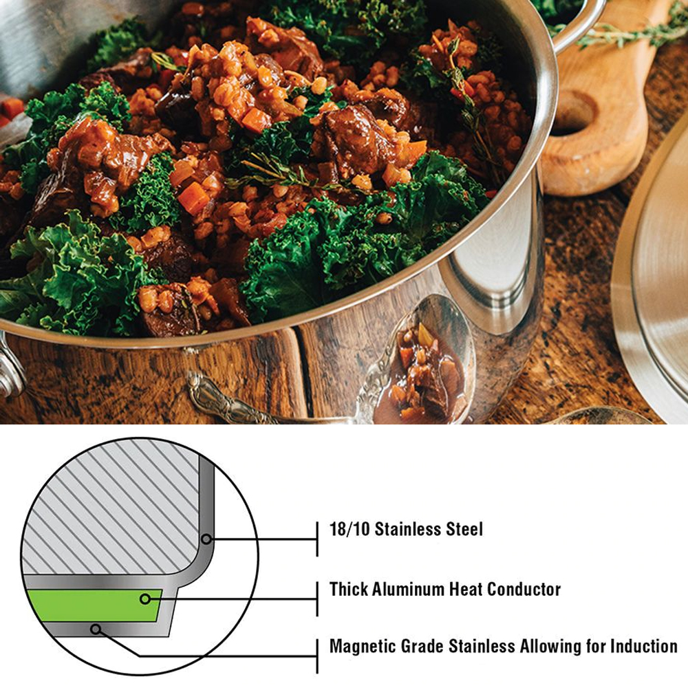 Accolade Stainless Steel 5L Dutch Oven with cover