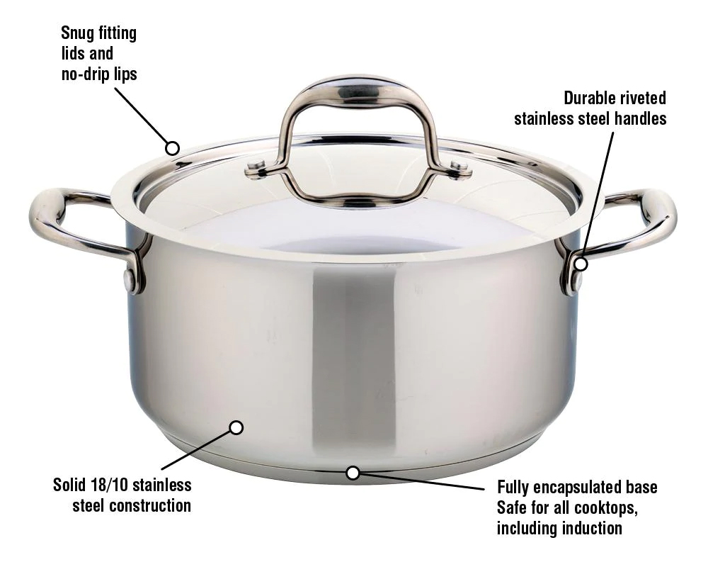 Accolade Stainless Steel 5L Dutch Oven with cover