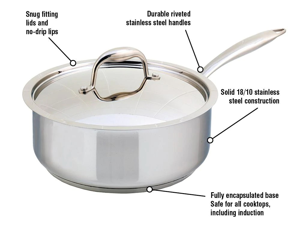 Accolade Stainless Steel 3L Saute Pan with cover
