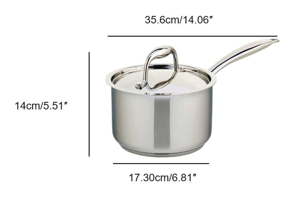 Accolade Stainless Steel 1.5L Saucepan with Cover