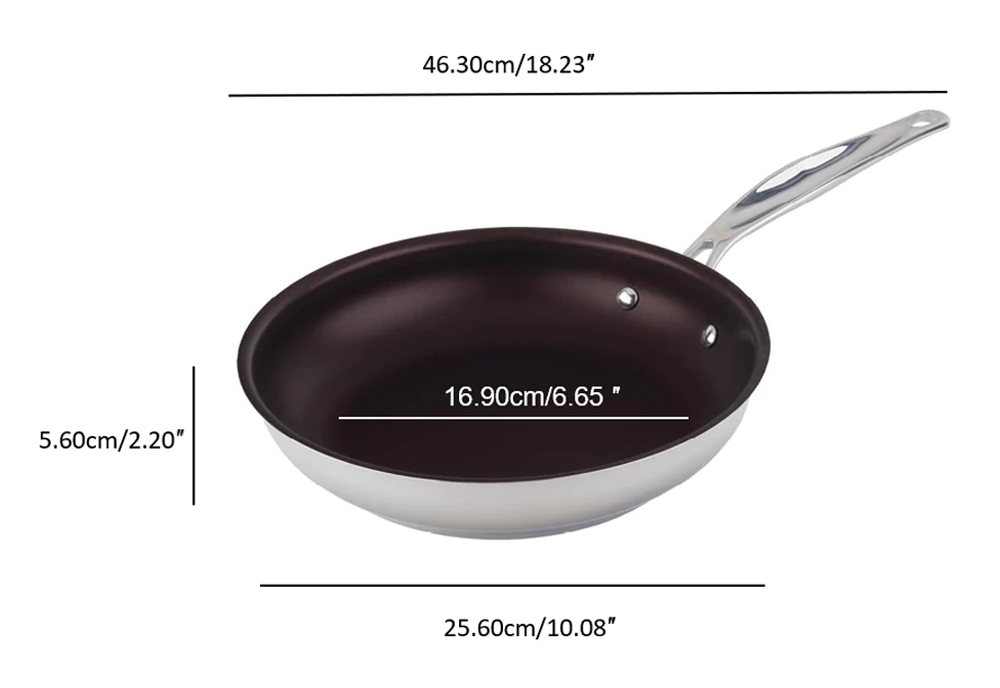 Confederation Stainless Steel 20cm/8" Non Stick Fry Pan Skillet