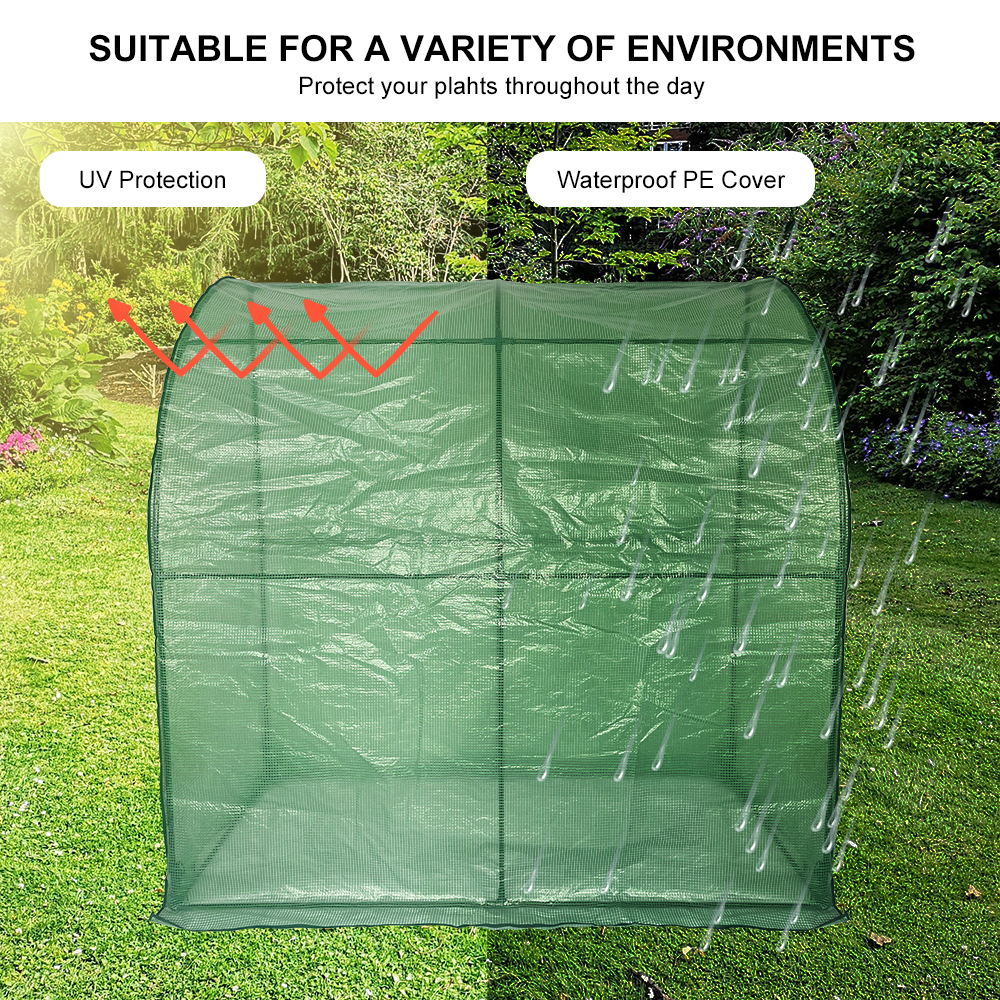 Outdoor Lean to Walk-in Greenhouse, UV protection & Waterproof