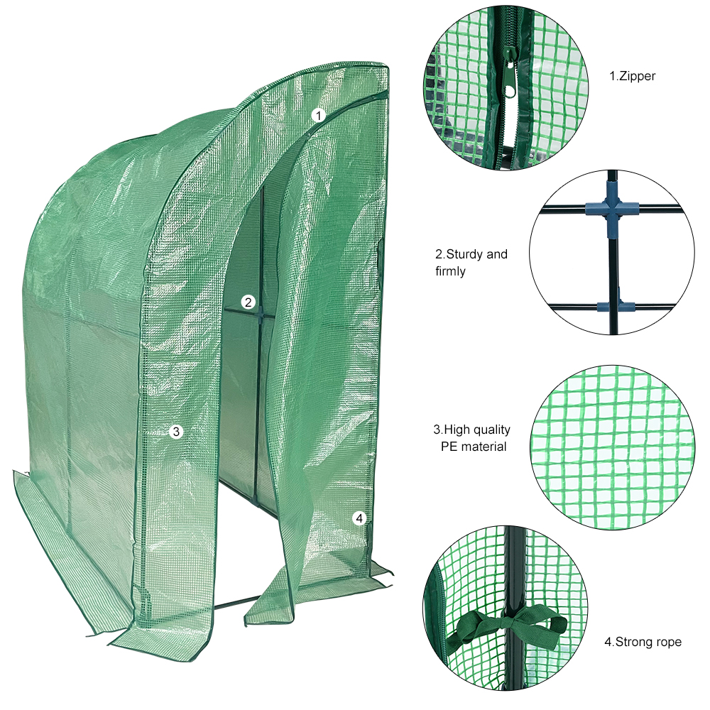 Outdoor Lean to Walk-in Greenhouse, tough structure