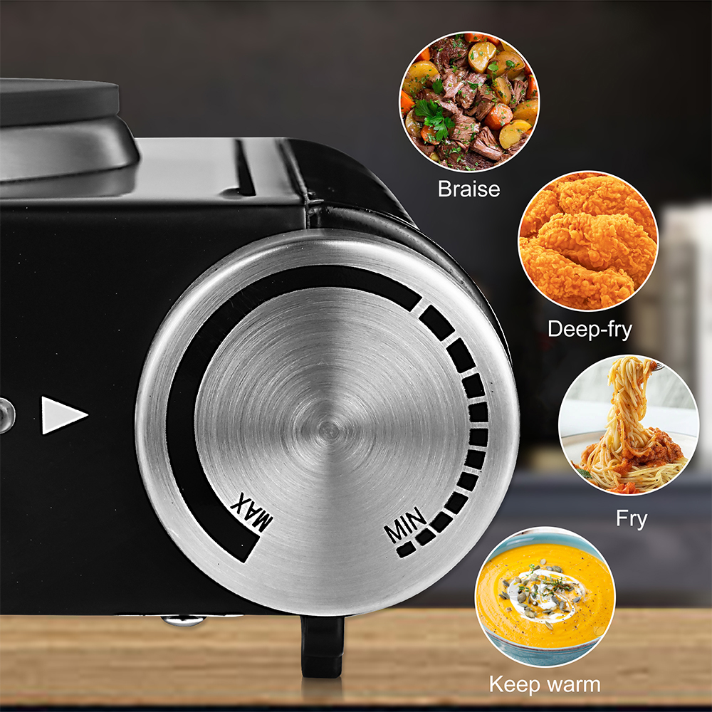 Countertop Electric Hot Plate, 1500W Portable Cast-Iron Single Burner ...