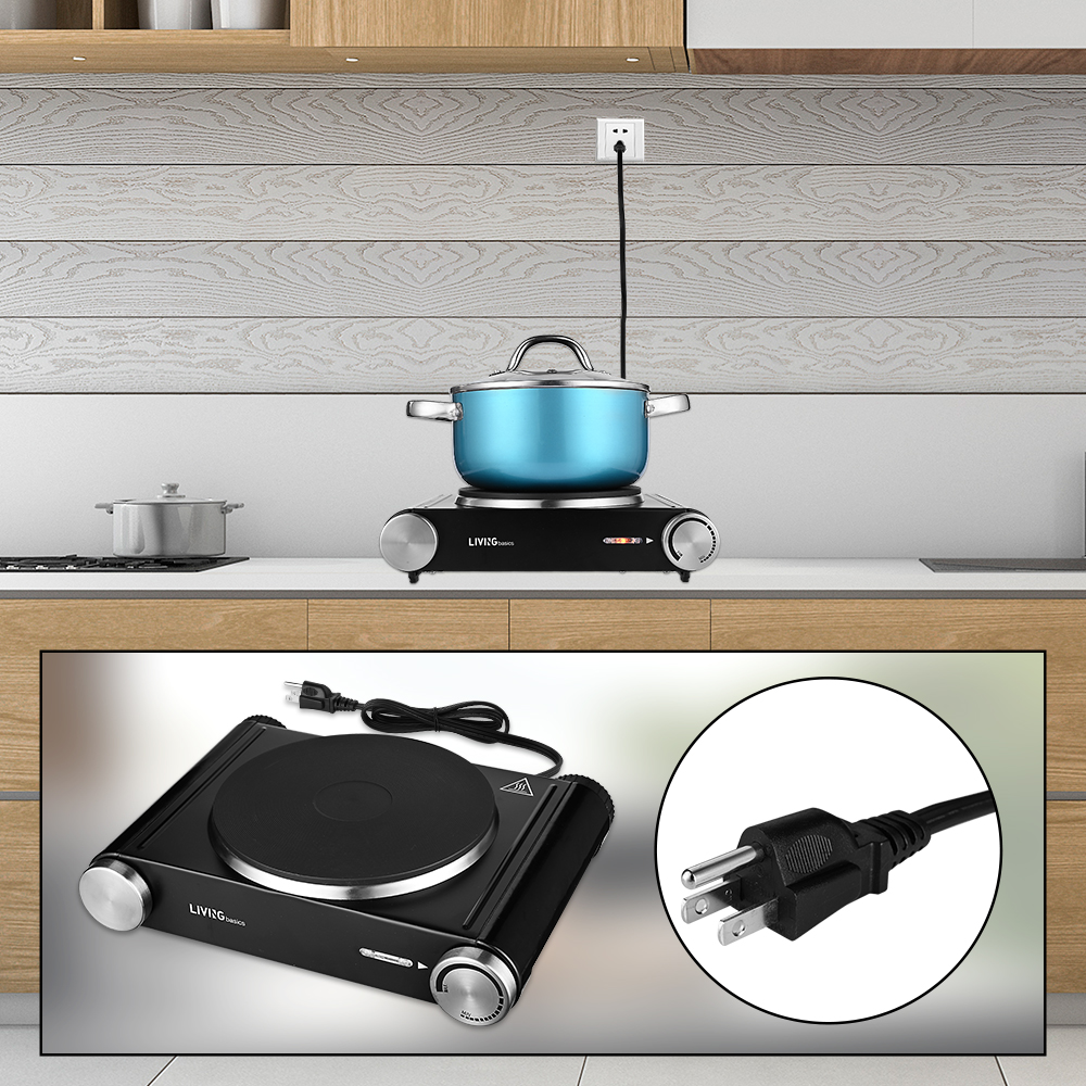 JIE Brûleur Simple De Comptoir Électrique Plaque Chauffante Électrique 1000 W Avec Brûleur