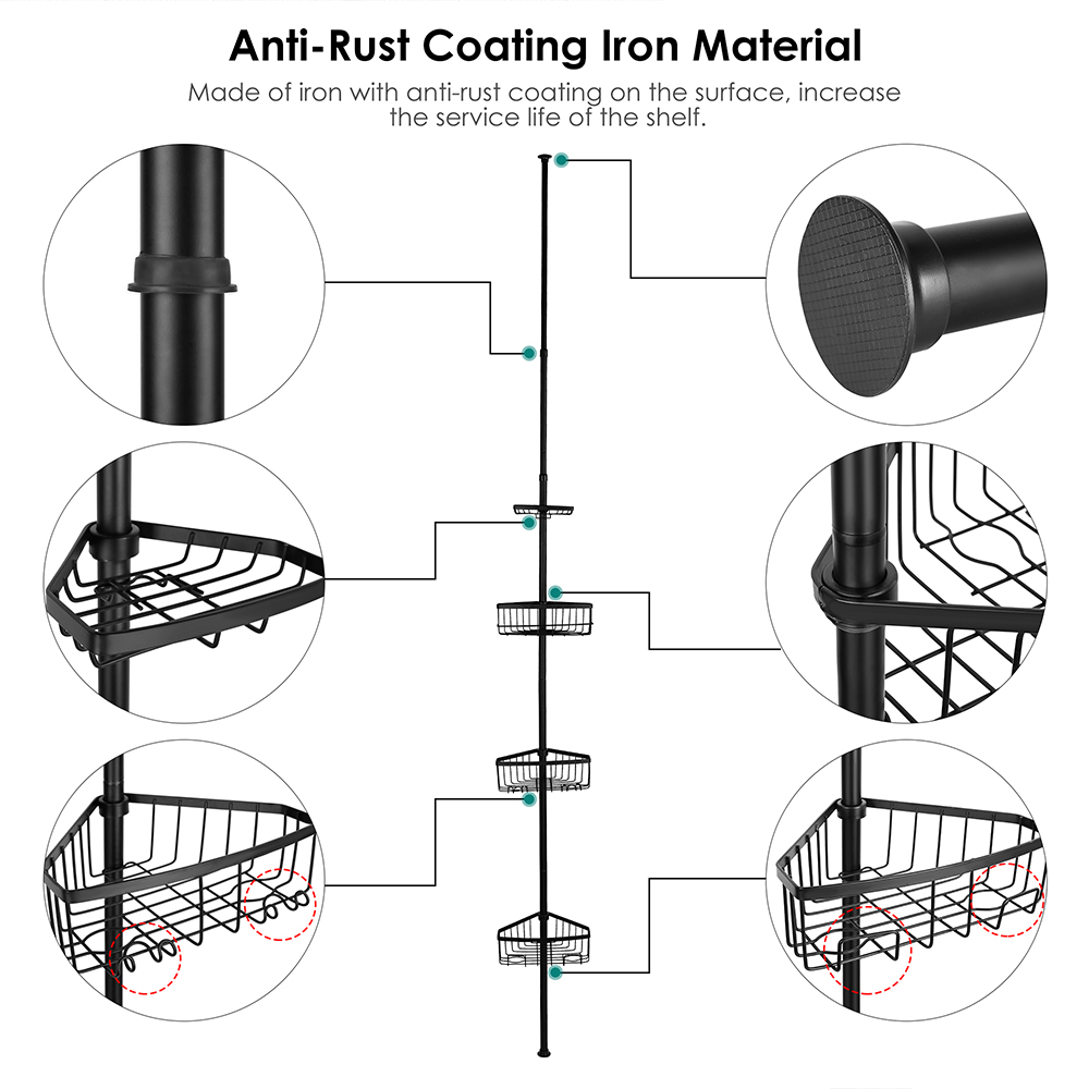 Constant Tension Corner Pole Caddy