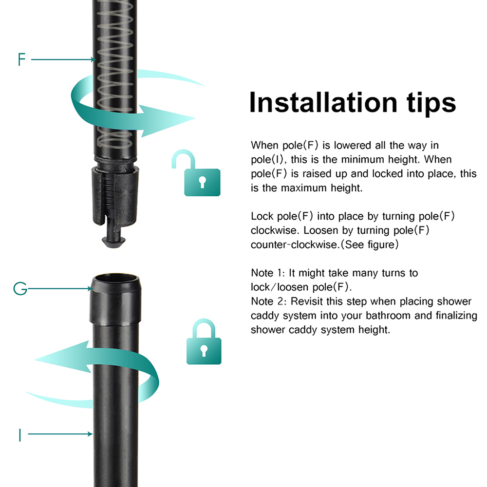 Constant Tension Corner Pole Caddy