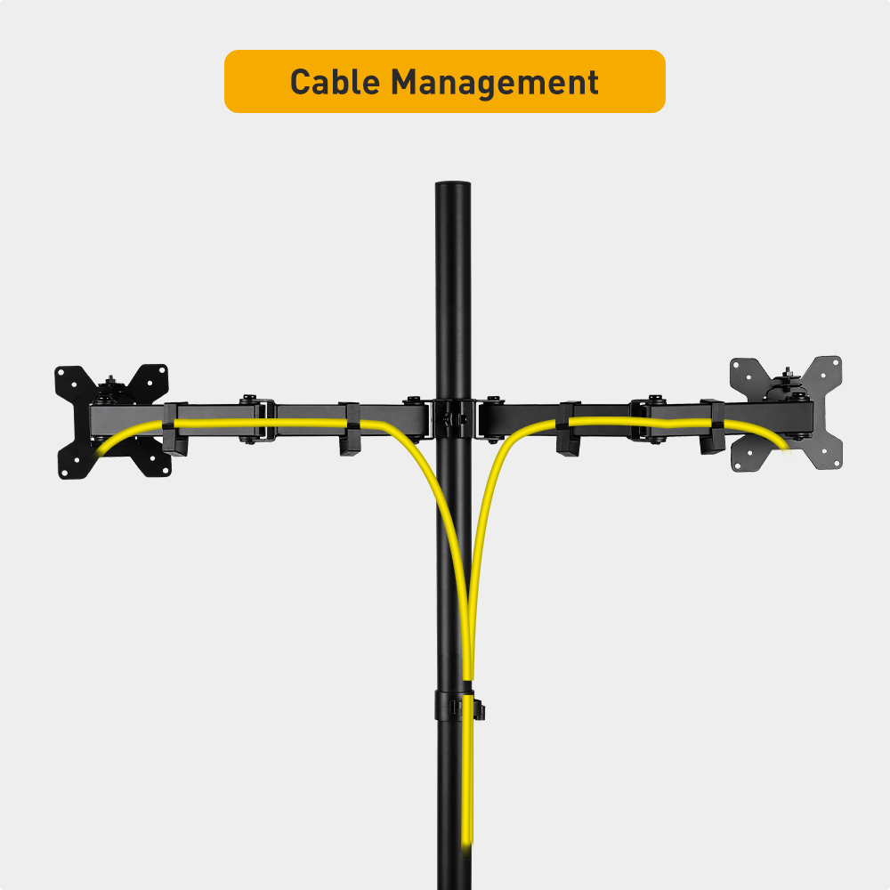 39inch SitStand Fully Adjustable Dual Monitor Stand for 13 to 27 inch