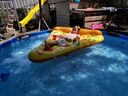 Pizza Slice Float Pool Party Inflatable 64.57"x54.33" 1Pc