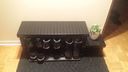 Shoe Bench Rack Boot Organizer Bamboo Storage Entryway Black Slim 2-tier - SortWise®