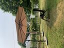 10Ft Patio Umbrella Outdoor Banana Shape Sunshade with Cross Base - Yardlab™