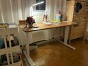 Sit-Stand Dual-Motor Adjustable ADR Desk Frame, Electric-White + Ergonomic Foot Rocker PrimeCables®