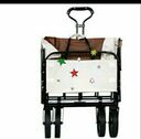 Extra Large Collapsible Folding Wagon with Tailgate, Heavy Duty, Beige - Yardlab™