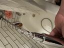 Pomme de douche miroir turbocompressée à main haute pression avec tuyau de douche de 1,5 m