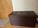 Folding Storage Ottoman Foot Rest Coffee Table Stool Faux Leather Organizer 1Pc - SortWise®