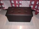 Folding Storage Ottoman Foot Rest Coffee Table Stool Faux Leather Organizer 1Pc - SortWise®