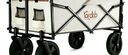 Extra Large Collapsible Folding Wagon with Tailgate, Heavy Duty, Beige - Yardlab™
