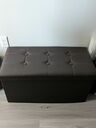 Folding Storage Ottoman Foot Rest Coffee Table Stool Faux Leather Organizer 1Pc - SortWise®