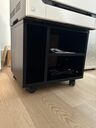 2-Layer Wood Mobile Printer Stand Cabinet with 3 Storage Compartments - Moustache®