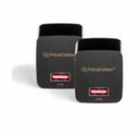 Universal Single Port USB Wall Charger, 12W 5V 2.4A, Foldable Plug, Black - PrimeCables®