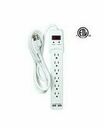 6-Outlet Surge Protector Power Strip with 2 USB Ports, 2m (6.56ft) - PrimeCables®