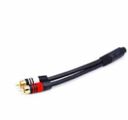 6inch Premium 3.5mm Stereo Female to 2RCA Male 22AWG Cable (Gold Plated) - Black - Monoprice®