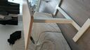 Adjustable Height Overbed Table, Bedside Sofa Side Table with Hidden Wheels - PrimeCables®