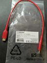 USB 2.0 Type-C to Type-C Charging & Sync Cable, Current 3A, 1ft, Red - PrimeCables®