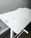 Mobile Side Table with Semi-Flip Tabletop Height and Angle Adjustable Over Bed Table - PrimeCables®