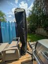 10Ft Patio Umbrella Outdoor Banana Shape Sunshade with Cross Base - Yardlab™