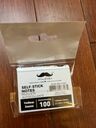 Self-Stick Notes, Yellow, 100 Sheets/Pack - Moustache®