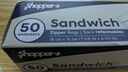 Sacs à fermeture éclair étanches pour le stockage des aliments sans BPA, 50ct - ﻿Shopper+