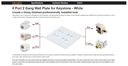8 Port 2 Gang Keystone Wall Plate for RJ45 RJ11 RJ12 RCA F-Type Jack - White - Monoprice®