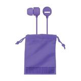 iHome IB22U Apple Earphones iHome Rubberized Noise Isolating Earphones with Pouch Purple