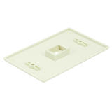 Cab 6726 Wall Plate for Keystone 1 Hole Ivory