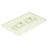 Cab 6728 Wall Plate for Keystone 2 Hole Ivory