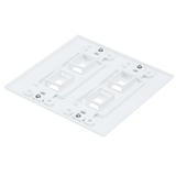 Cab 6831 2 Gang Wall Plate for Keystone 4 Hole White