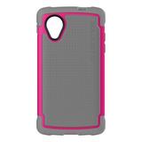 SG1272A575 Ballistic Shell Gel Case for Nexus 5 Pink Gray