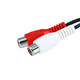 RCA Plug 2 RCA Jack cable Black cab 663 3