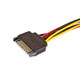 SATA 15pin Male to 4pin Molex and 4pin Power Cable cab 7642 2
