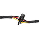 4pin MOLEX Male to 4 15pin SATA II Female Power Cable Net Jacket cab 8794 4