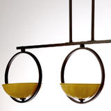 C6037P3 Island Lighting Bowl Shade Bronze Finish 3 Lights Island Lighting Contemporary Lighting For Kitchen Dining Room Livin