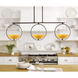 C6037P3 Island Lighting Bowl Shade Bronze Finish 3 Lights Island Lighting Contemporary Lighting For Kitchen Dining Room Livin